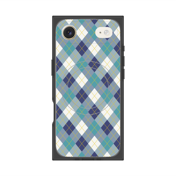 プレミアムスクエアケース with MagSafe［ Argyle - Blue ］