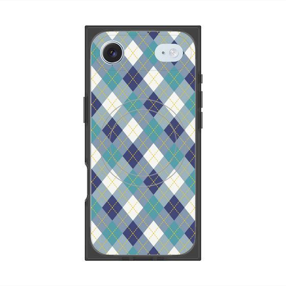 プレミアムスクエアケース with MagSafe［ Argyle - Blue ］