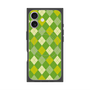 プレミアムスクエアケース with MagSafe［ Argyle - Green ］