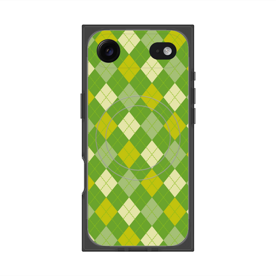 プレミアムスクエアケース with MagSafe［ Argyle - Green ］