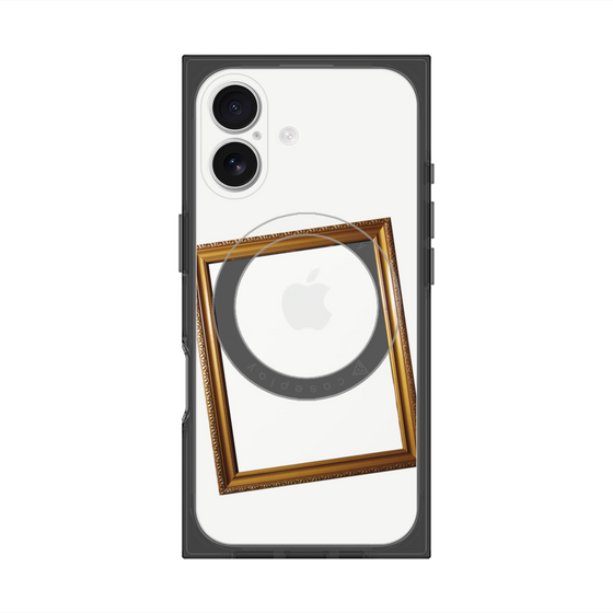 プレミアムスクエアケース with MagSafe［ Photo Frame - White ］