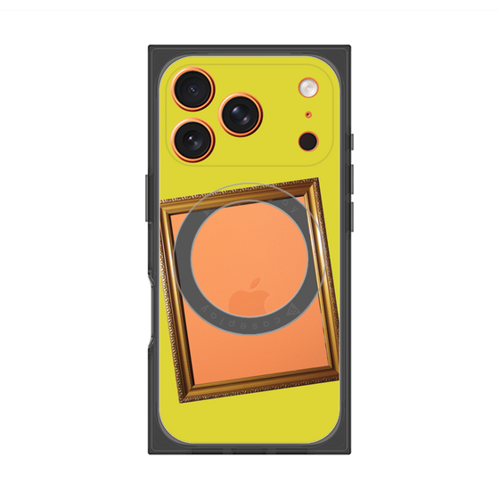 プレミアムスクエアケース with MagSafe［ Photo Frame - Yellow ］