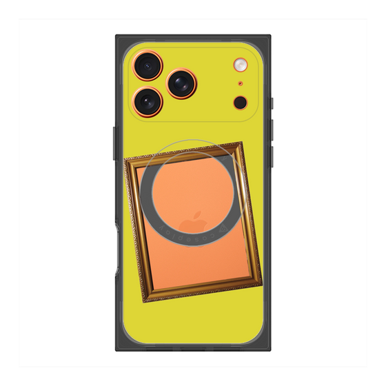 プレミアムスクエアケース with MagSafe［ Photo Frame - Yellow ］