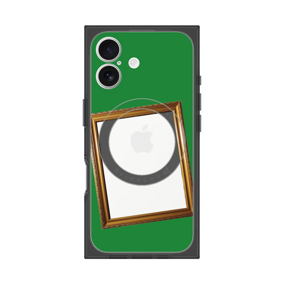 プレミアムスクエアケース with MagSafe［ Photo Frame - Green ］