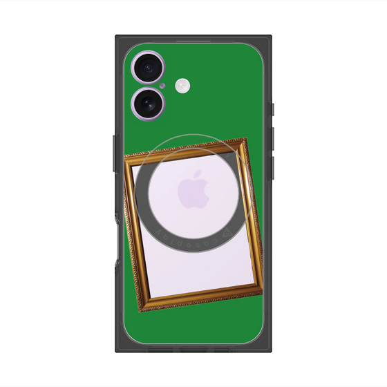 プレミアムスクエアケース with MagSafe［ Photo Frame - Green ］