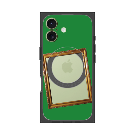 プレミアムスクエアケース with MagSafe［ Photo Frame - Green ］