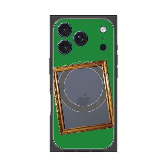 プレミアムスクエアケース with MagSafe［ Photo Frame - Green ］