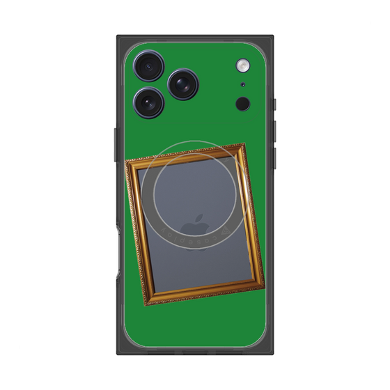 プレミアムスクエアケース with MagSafe［ Photo Frame - Green ］