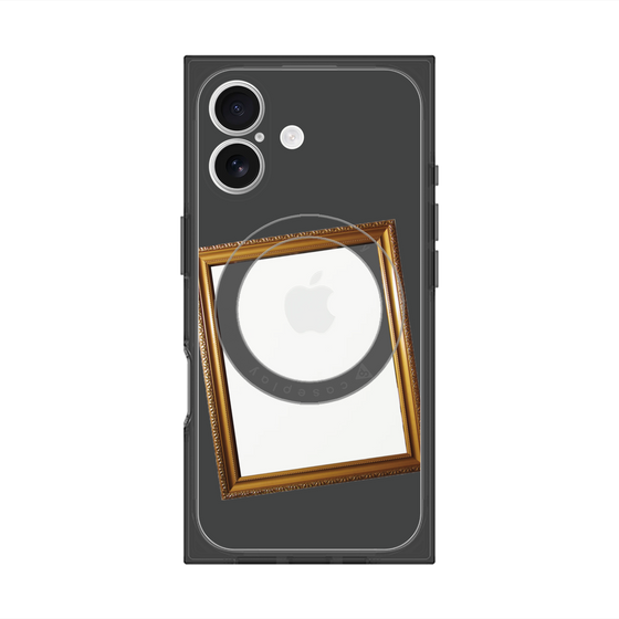 プレミアムスクエアケース with MagSafe［ Photo Frame - Gray ］