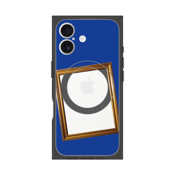 プレミアムスクエアケース with MagSafe［ Photo Frame - Blue ］