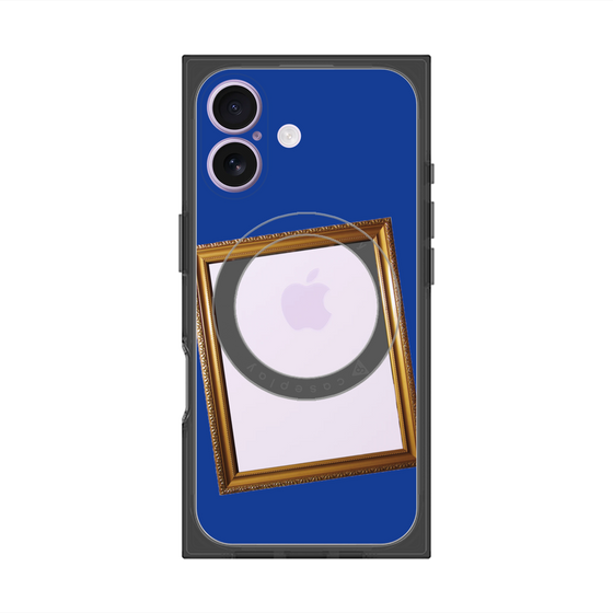 プレミアムスクエアケース with MagSafe［ Photo Frame - Blue ］