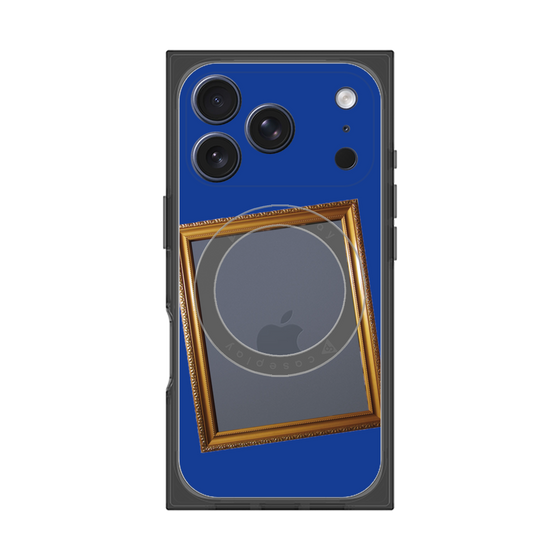 プレミアムスクエアケース with MagSafe［ Photo Frame - Blue ］