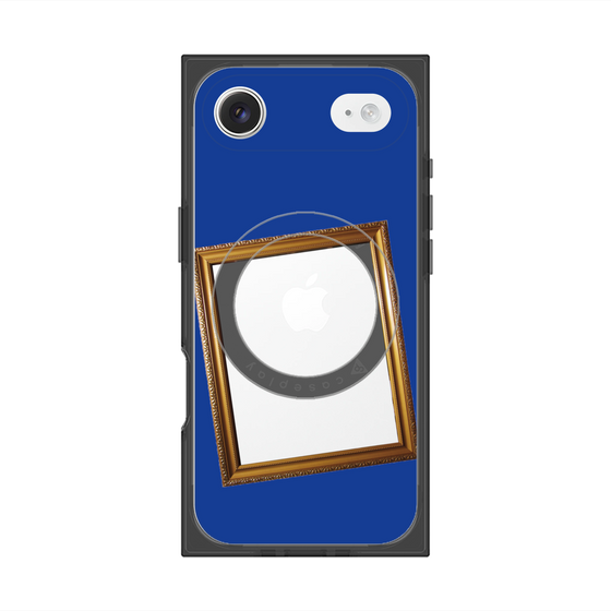プレミアムスクエアケース with MagSafe［ Photo Frame - Blue ］