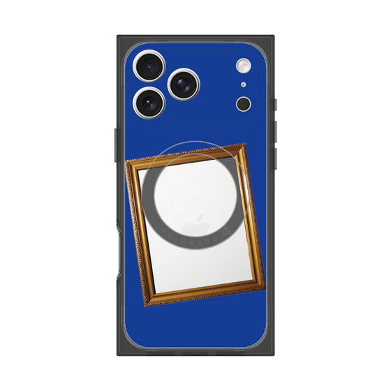 プレミアムスクエアケース with MagSafe［ Photo Frame - Blue ］
