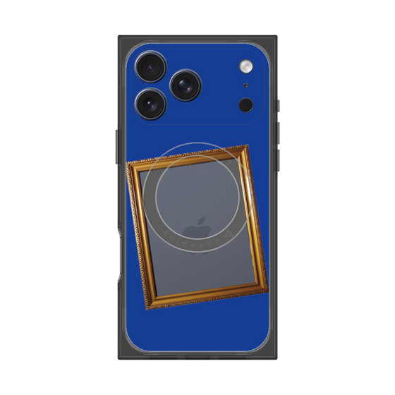 プレミアムスクエアケース with MagSafe［ Photo Frame - Blue ］