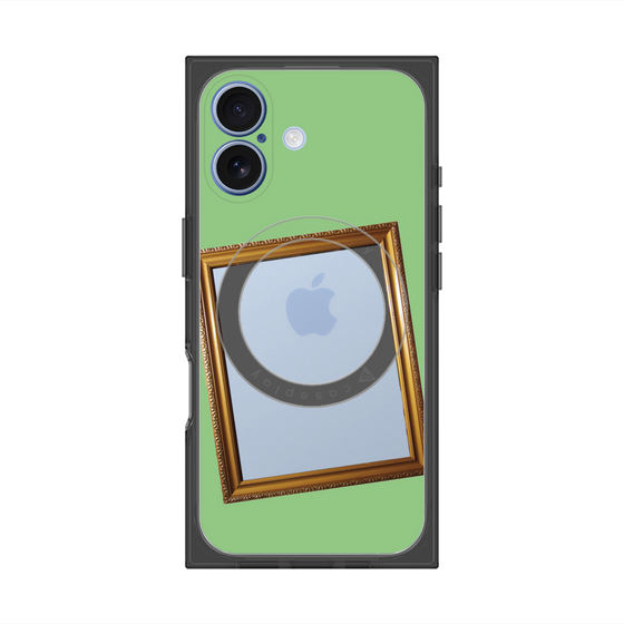プレミアムスクエアケース with MagSafe［ Photo Frame - Light Green ］
