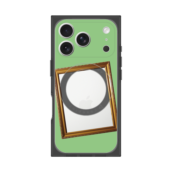 プレミアムスクエアケース with MagSafe［ Photo Frame - Light Green ］