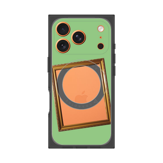 プレミアムスクエアケース with MagSafe［ Photo Frame - Light Green ］