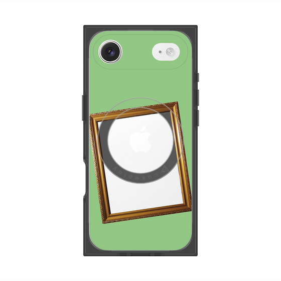 プレミアムスクエアケース with MagSafe［ Photo Frame - Light Green ］