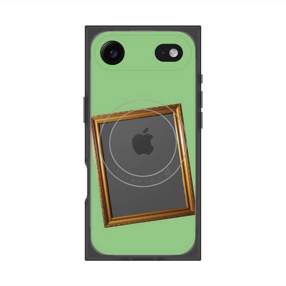 プレミアムスクエアケース with MagSafe［ Photo Frame - Light Green ］