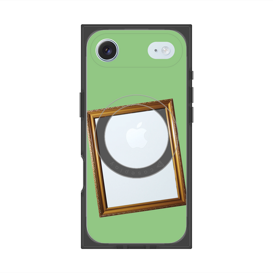 プレミアムスクエアケース with MagSafe［ Photo Frame - Light Green ］