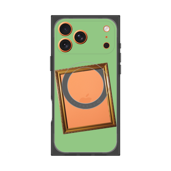 プレミアムスクエアケース with MagSafe［ Photo Frame - Light Green ］