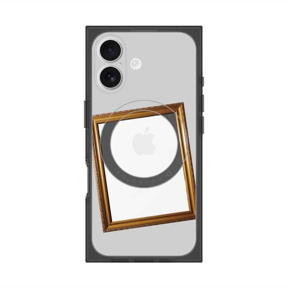 プレミアムスクエアケース with MagSafe［ Photo Frame - Light Gray ］