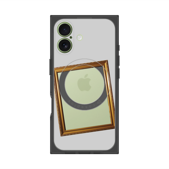 プレミアムスクエアケース with MagSafe［ Photo Frame - Light Gray ］