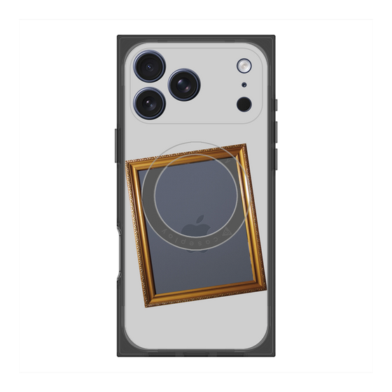 プレミアムスクエアケース with MagSafe［ Photo Frame - Light Gray ］