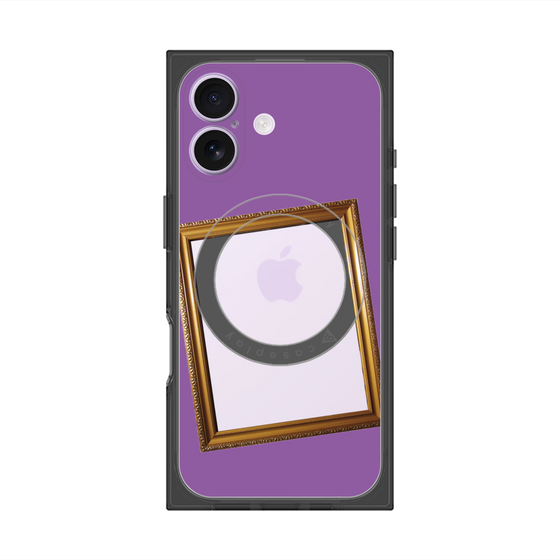 プレミアムスクエアケース with MagSafe［ Photo Frame - Purple ］
