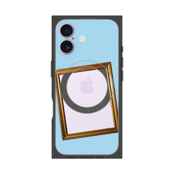 プレミアムスクエアケース with MagSafe［ Photo Frame - Light Blue ］