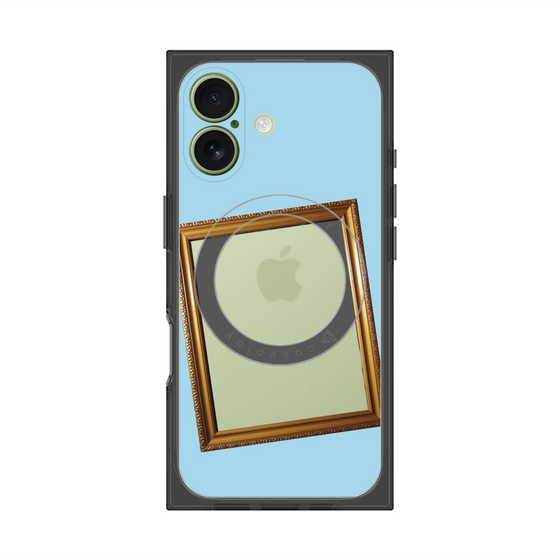 プレミアムスクエアケース with MagSafe［ Photo Frame - Light Blue ］