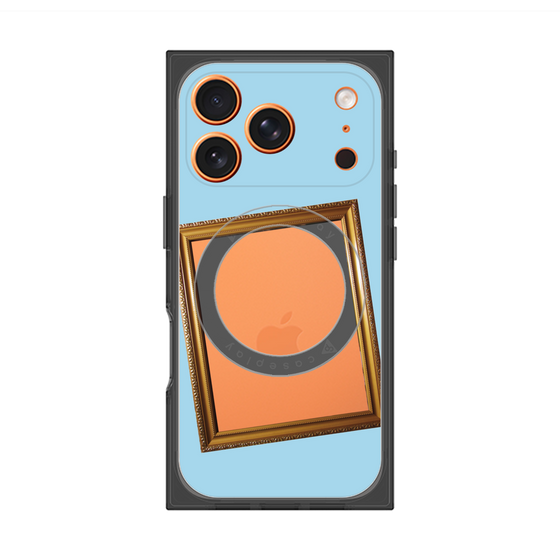 プレミアムスクエアケース with MagSafe［ Photo Frame - Light Blue ］
