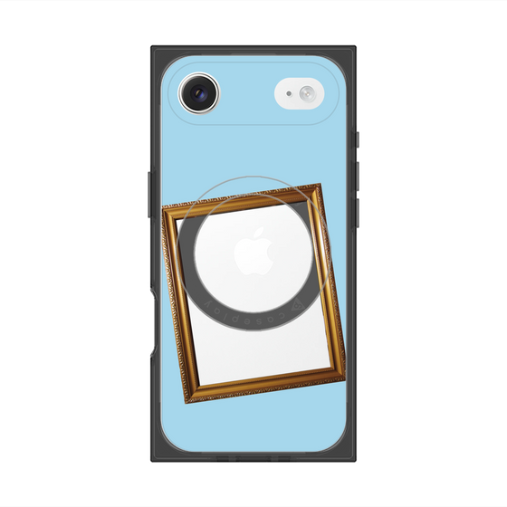 プレミアムスクエアケース with MagSafe［ Photo Frame - Light Blue ］