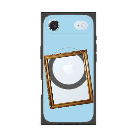 プレミアムスクエアケース with MagSafe［ Photo Frame - Light Blue ］