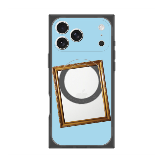 プレミアムスクエアケース with MagSafe［ Photo Frame - Light Blue ］