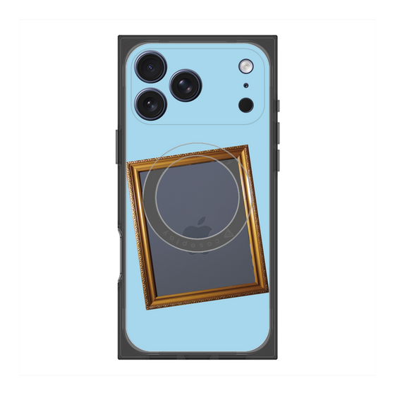 プレミアムスクエアケース with MagSafe［ Photo Frame - Light Blue ］
