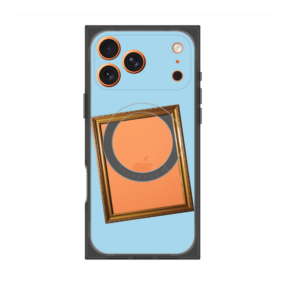 プレミアムスクエアケース with MagSafe［ Photo Frame - Light Blue ］