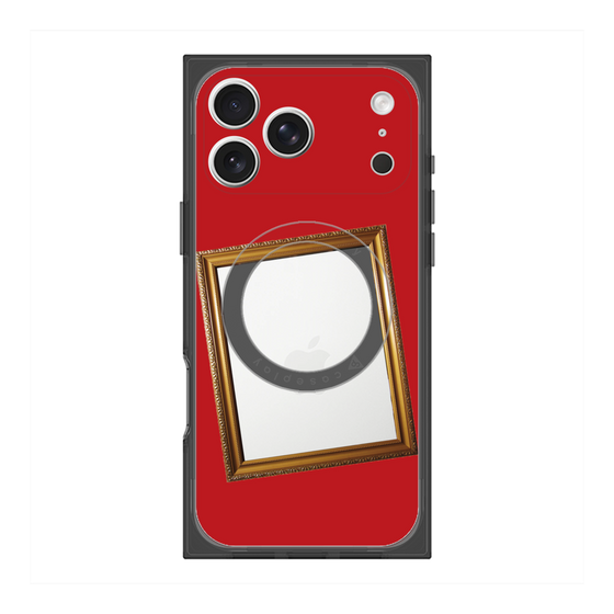プレミアムスクエアケース with MagSafe［ Photo Frame - Red ］