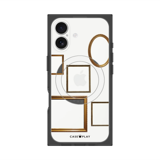 プレミアムスクエアケース with MagSafe［ Photo Frames - White ］