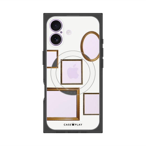 プレミアムスクエアケース with MagSafe［ Photo Frames - White ］