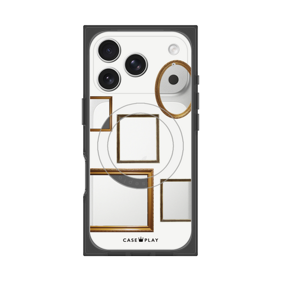 プレミアムスクエアケース with MagSafe［ Photo Frames - White ］