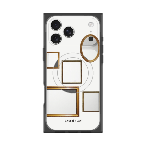 プレミアムスクエアケース with MagSafe［ Photo Frames - White ］