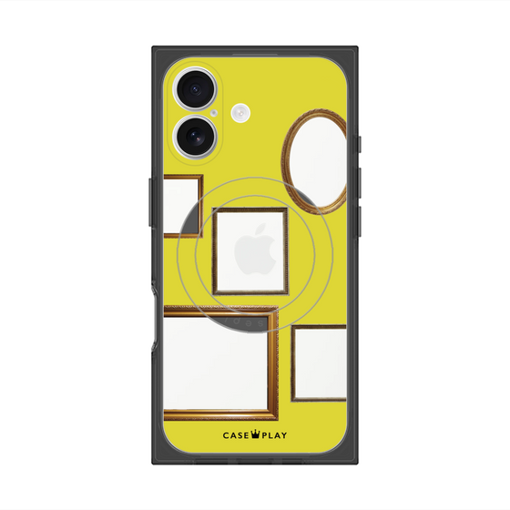 プレミアムスクエアケース with MagSafe［ Photo Frames - Yellow ］