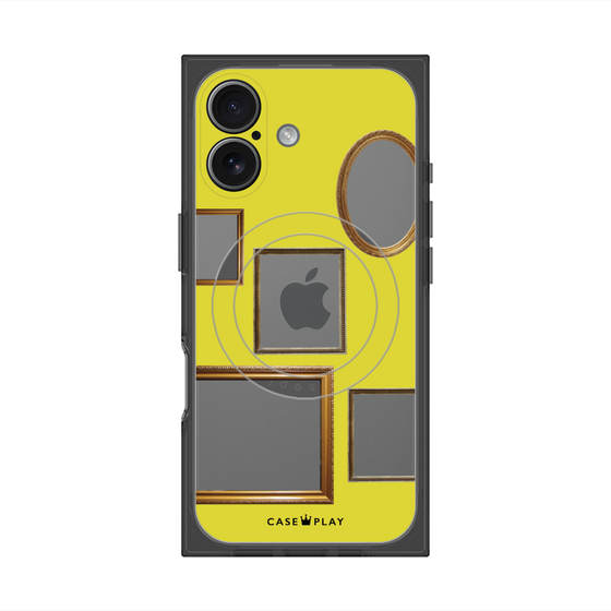 プレミアムスクエアケース with MagSafe［ Photo Frames - Yellow ］