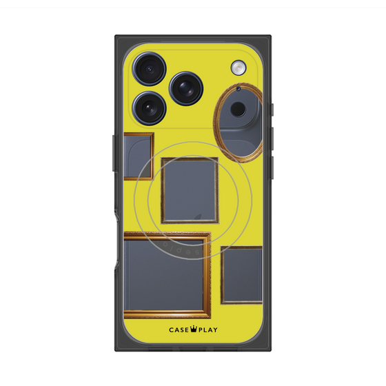 プレミアムスクエアケース with MagSafe［ Photo Frames - Yellow ］