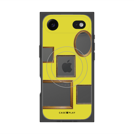 プレミアムスクエアケース with MagSafe［ Photo Frames - Yellow ］
