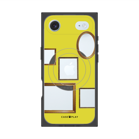 プレミアムスクエアケース with MagSafe［ Photo Frames - Yellow ］