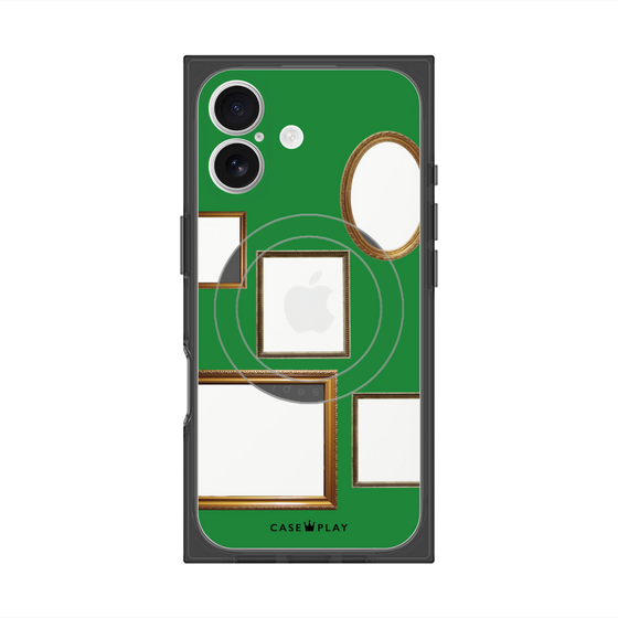 プレミアムスクエアケース with MagSafe［ Photo Frames - Green ］