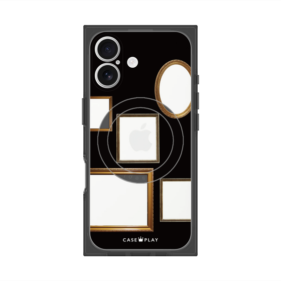 プレミアムスクエアケース with MagSafe［ Photo Frames - Black ］